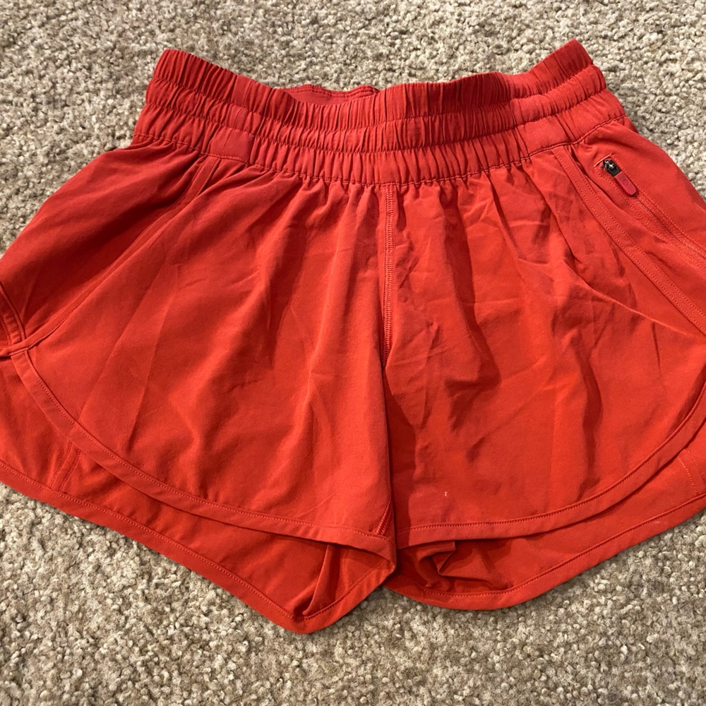 LuluLemon Shorts w/liner size 6 Red